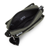 Kipling ABANU S, Kleine Umhängetasche, Green Moss (grün), Schultertasche mit verstellbarem Schultergurt