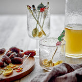 Bloomingville Feliz Cocktailgabeln 4er Set – Handgefertigte Weihnachtsgabeln mit Glasfigur