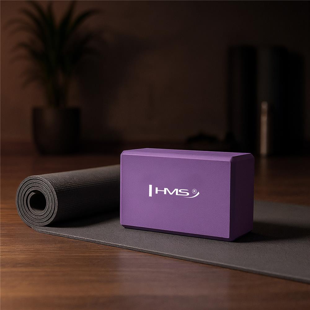 Yoga Block Violett Yogaklotz für Yoga, Pilates und Dehnübungen | HMS KJ01