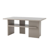 Bloomingville Norvida Couchtisch grau - skulpturaler Wohnzimmertisch aus MDF
