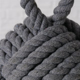 BOLTZE Zuber Knoten Türstopper Fensterstopper Buchstütze Maritimes Design | 2 Stück Grau/Weiß