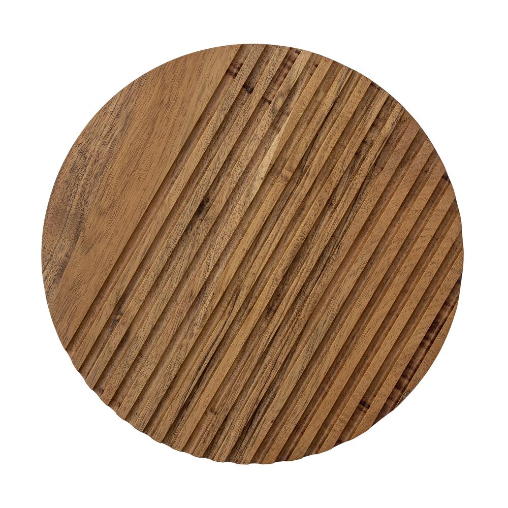 Bloomingville Dotta Schneidebrett, rund, in Braun, aus Mangoholz, 25,5x1,5 cm