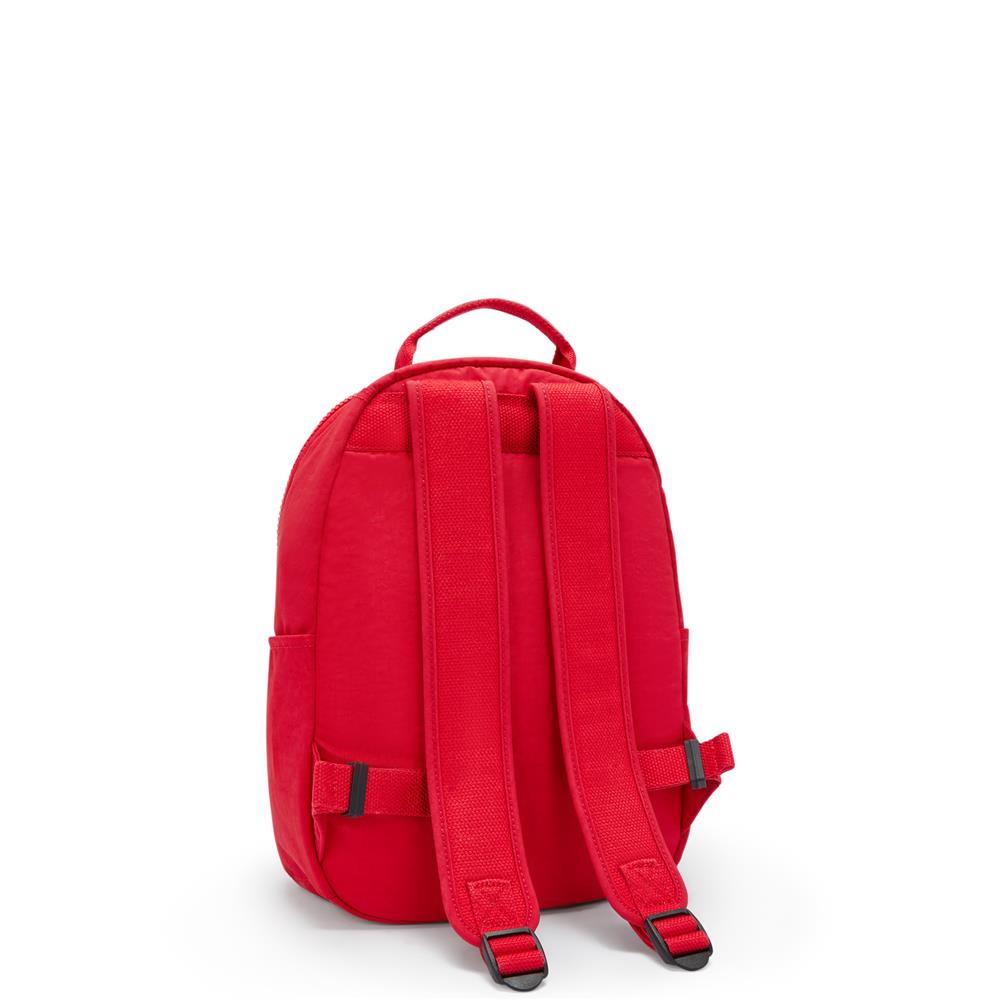 Kipling SEOUL S, Kleiner Rucksack, Red Rouge (rot), 14L, mit 11-Zoll-Tabletfach