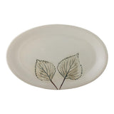 Bloomingville Aubrin Servierplatte Steingut natur 30 cm botanisch