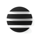 Umbra Solis Wandregal in Schwarz, rundes Metallregal mit 4 separaten Ablageelementen