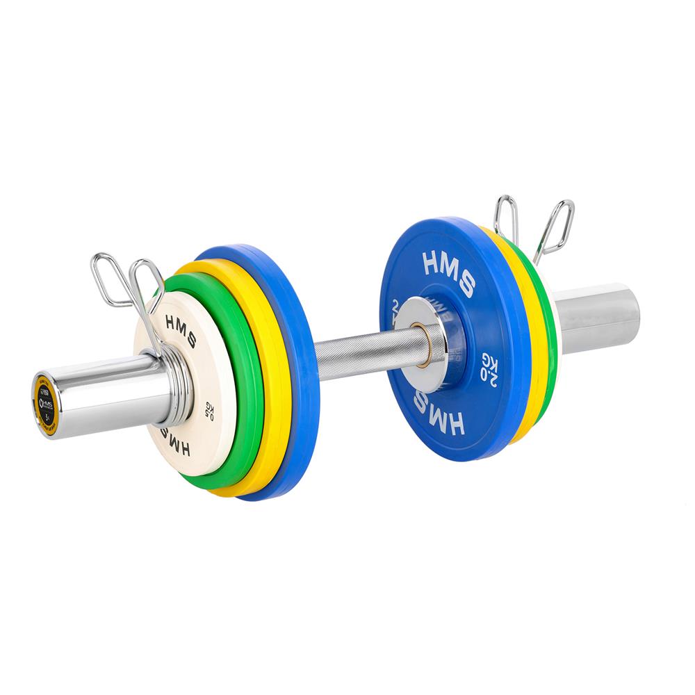 Olympische Kurzhantelstange 50 cm bis 320 kg verchromt | HMS GOP050
