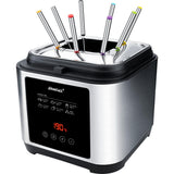 Steba DF 150 F Fritteuse mit Fondue-Set – 2,5L, stufenloser Temperaturregler, 1200W, Edelstahlgehäuse, inkl. 8 Fonduegabeln