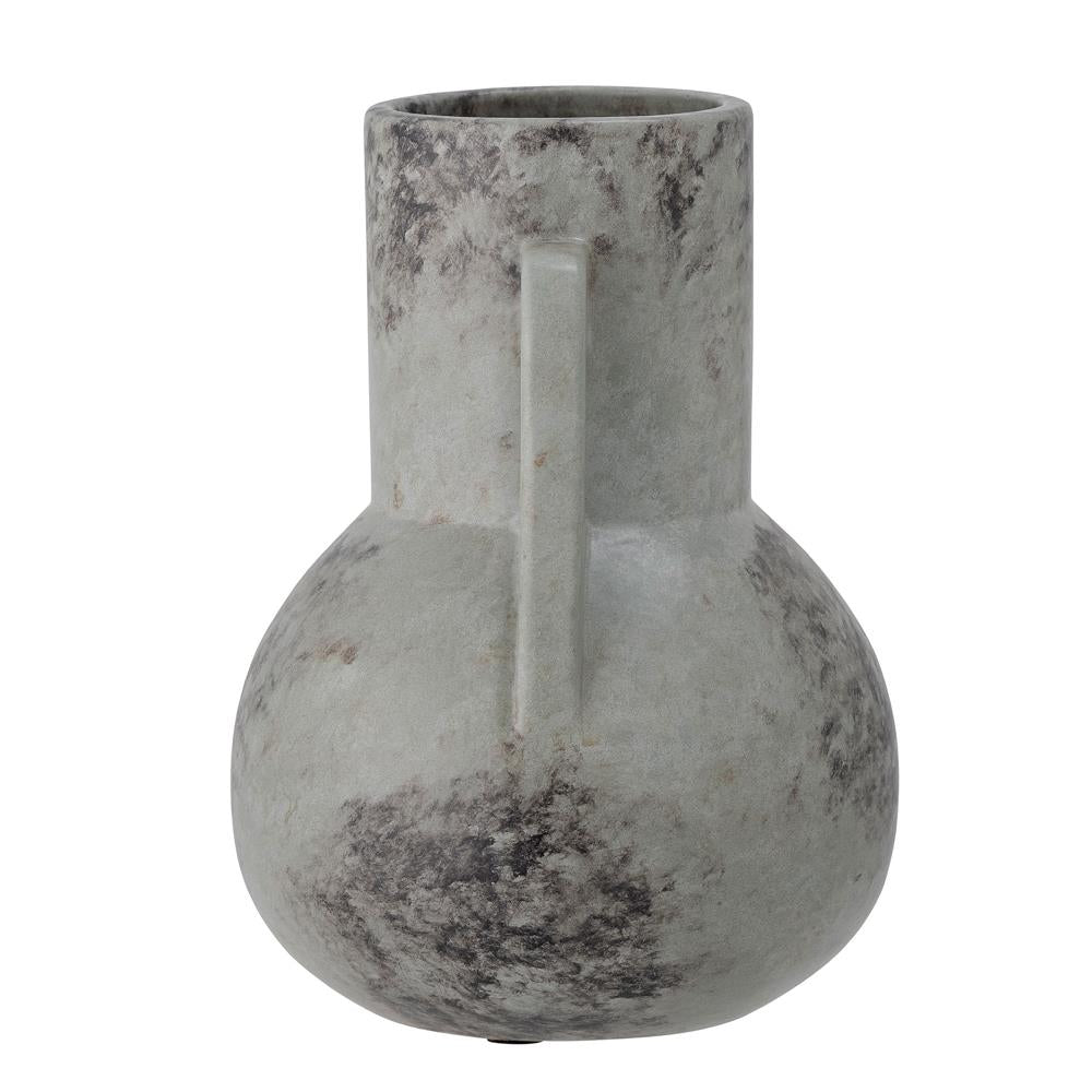 Bloomingville Tias Vase grau aus Keramik – dekorative Vase für Wohnzimmer & Tischdeko