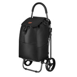 NILS CAMP Einkaufstrolley mit Sitz 40L klappbar für Einkauf Alltag Garten