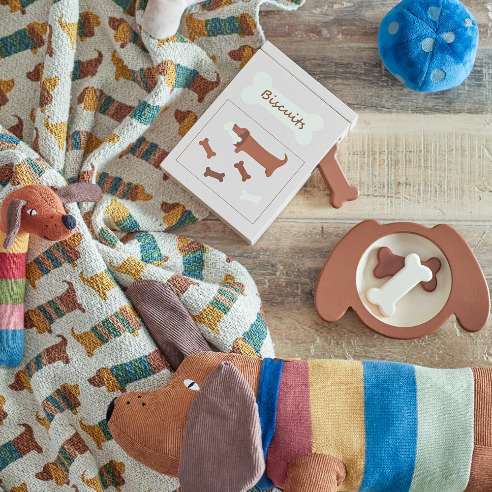 Bloomingville MINI Charlie Spielset Lebensmittel aus MDF, bunt, 7‑teilig