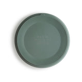 Mushie Silikon-Kinderteller, Cambridge Blue, Geteilter Teller mit Rutschfestem Saugnapf