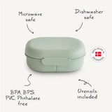 Mushie Lunchbox, Ivory, Brotdose mit Löffel und Gabel, BPA-frei