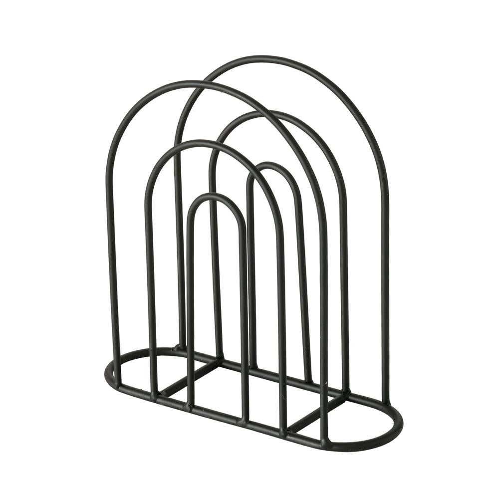 BOLTZE Serviettenhalter Ronia Schwarz Eisen Serviettenständer Serviettenspender Modernes Design