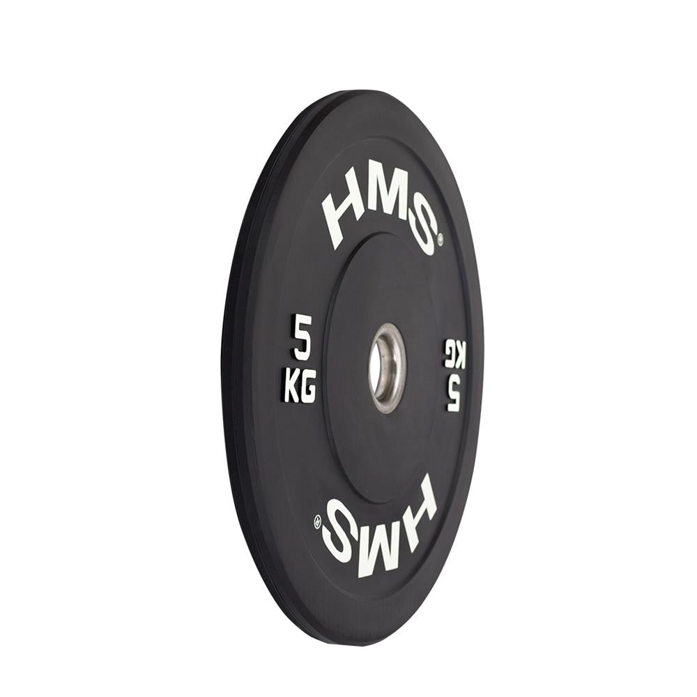 Hantelscheibe 5 kg Gummiert 50 mm Bumper Plate | HMS BBR05