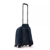 Kipling NEW ZEA, großer Kinder-Rucksack mit Rollen, True Blue Tonal (blau), Schulrucksack mit Laptopfach