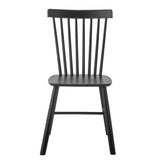 Bloomingville Mill Esszimmerstuhl schwarz L50 cm aus Holz – Stuhl für Esszimmer & Arbeitszimmer