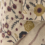 Bloomingville Eydis Decke 160x130 cm – Baumwolle mit floralem Druck & Fransen