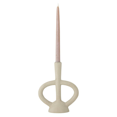 Bloomingville Ramina Kerzenständer in Weiß, 21cm, aus Polyresin