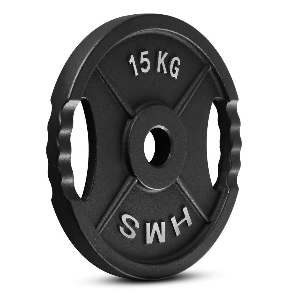 Hantelscheibe 15 kg Gusseisen 50 mm mit Griffen | HMS TOD15