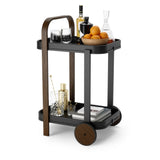 Umbra Bellwood Barwagen, Aufbewahrungswagen, Servierwagen in Schwarz/Walnuss