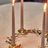 Bloomingville Shankar Adventskerzenständer Gold Metall Adventskranz 31 cm