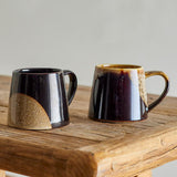 Bloomingville Rye Tasse 2er Set braun - Steingut Tassen handbemalt für Kaffee, Tee & Küche