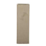 Bloomingville Heeira Vase Braun Steingut 26 cm schlank