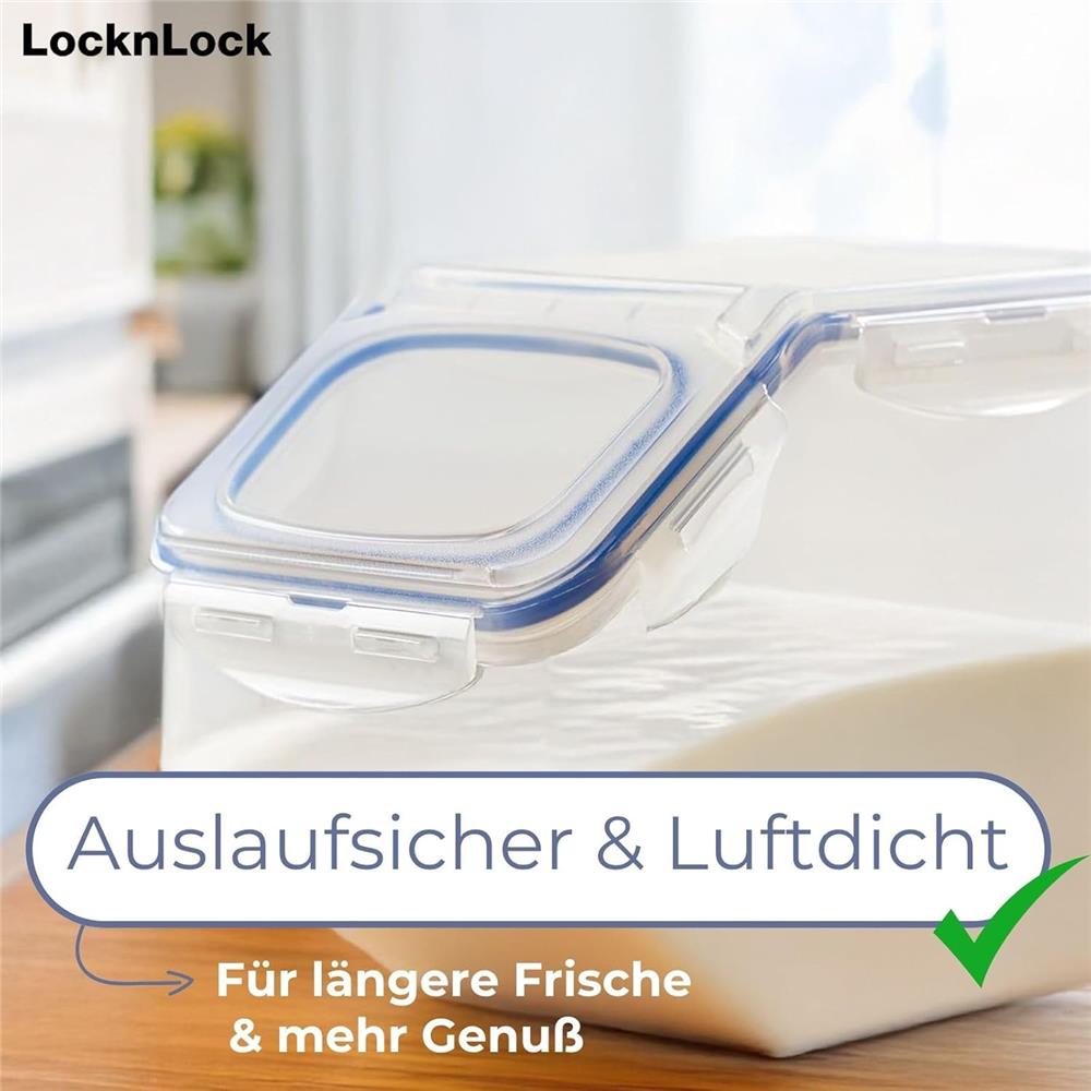 LocknLock Aufbewahrungsbox für Lebensmittel 12 L, Transparent, BPA-frei, Luftdicht
