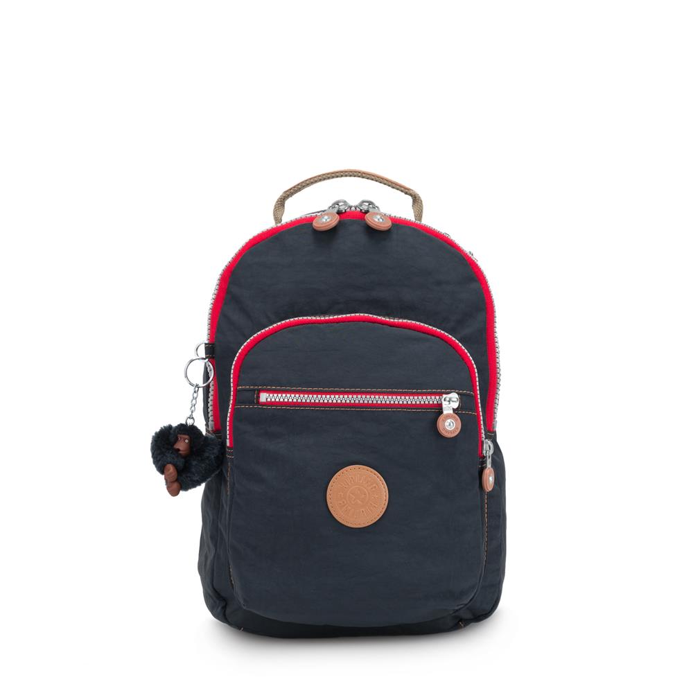 Kipling SEOUL, großer Rucksack, True Navy Combo (blau), Laptoprucksack 15 Zoll mit viel Stauraum