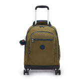 Kipling NEW ZEA, großer Kinder-Rucksack mit Rollen, Treasure Green (grün), Schulrucksack mit Laptopfach