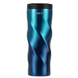 NILS Thermobecher 500 ml Edelstahl blau auslaufsicher rutschfest für Outdoor Alltag