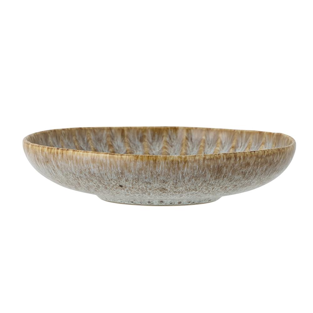 Bloomingville Fleur Teller, Natur, 22cm, Steingut, dänisches Design