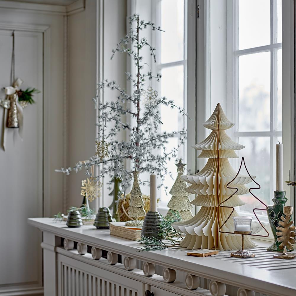 Bloomingville Radha Deko-Baum Gold Metall 2er Set Weihnachtsdeko