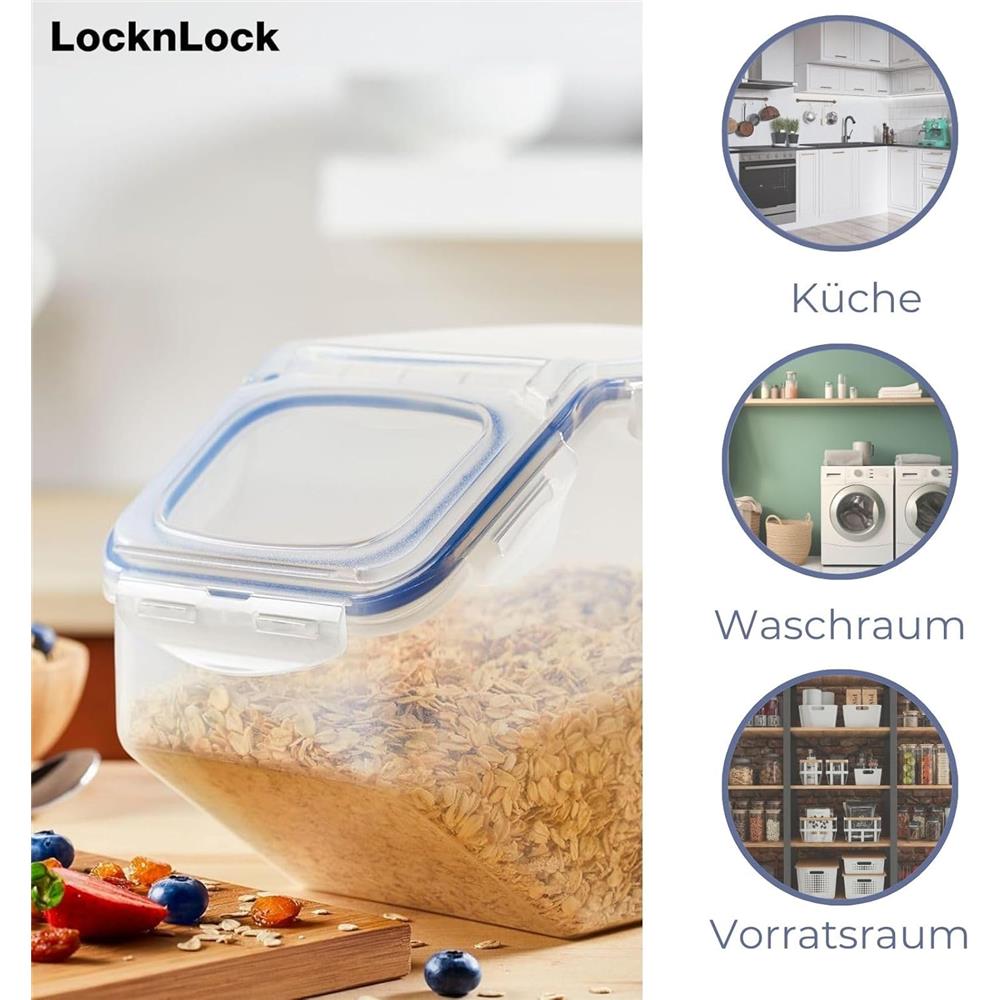 LocknLock Aufbewahrungsbox für Lebensmittel 12 L, Transparent, BPA-frei, Luftdicht
