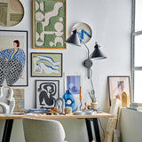 Bloomingville Longton Wanddekoration aus Wolle in Grün – textile Wanddeko fürs Wohnzimmer