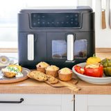 Steba Doppel-Heißluftfritteuse HF 9500 DUO 9,5 Liter mit 2 Garzonen 2400 Watt