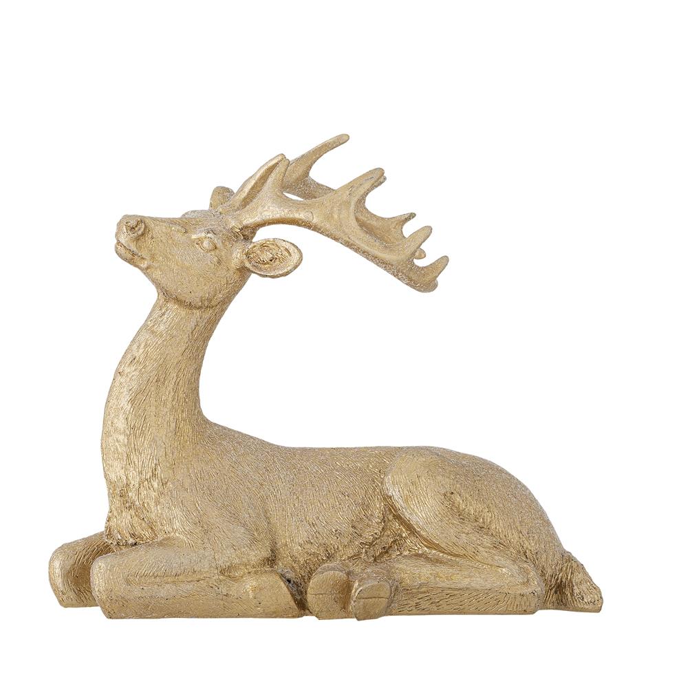 Bloomingville Pranzer Hirschfigur, Gold, 20 cm Weihnachtsdeko aus Polyresin