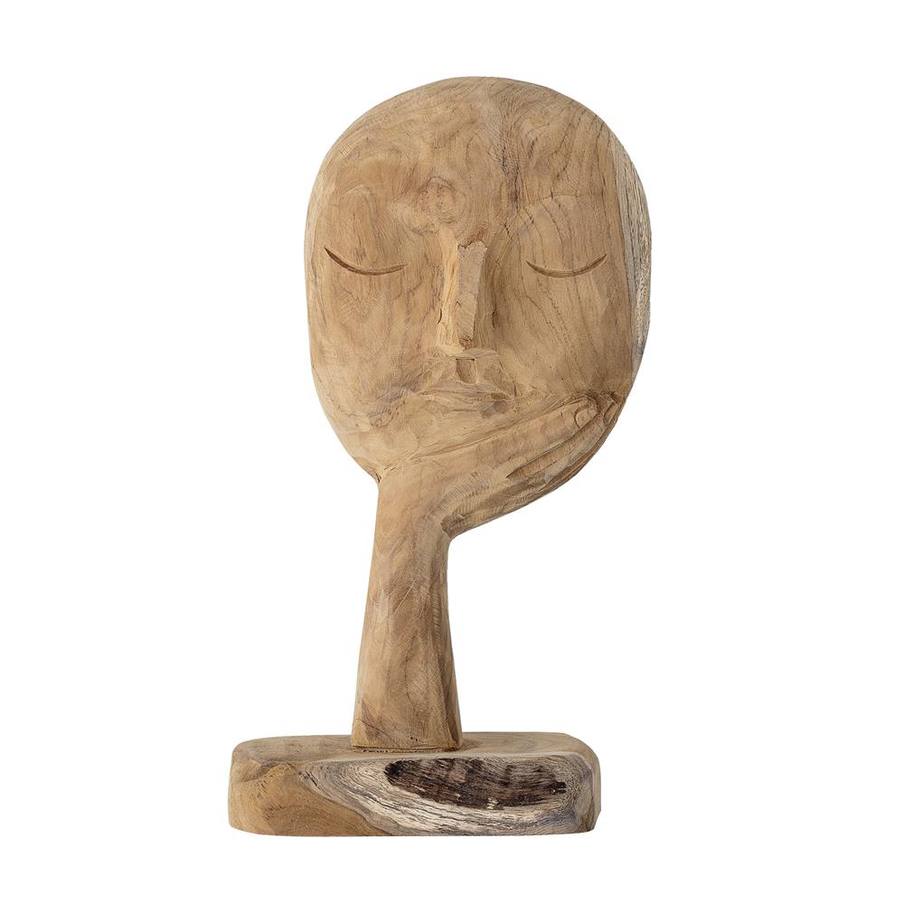 Bloomingville Cacia Holz Skulptur, Natur, Dekofigur aus recyceltem Holz