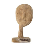 Bloomingville Cacia Holz Skulptur, Natur, Dekofigur aus recyceltem Holz