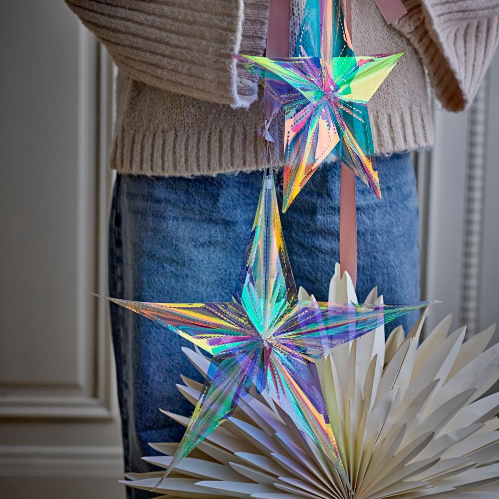Bloomingville Aikito Ornament Klar Kunststoff 2er Set Weihnachtsstern