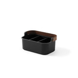 Umbra Bellwood Vorratsschrank Organizer mit 3 Fächern, mittlerer Aufbewahrungsbehälter in Schwarz/Walnuss