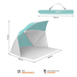 NILS CAMP 2in1 Strandschirm mit Windschutz für Strand Camping Outdoor