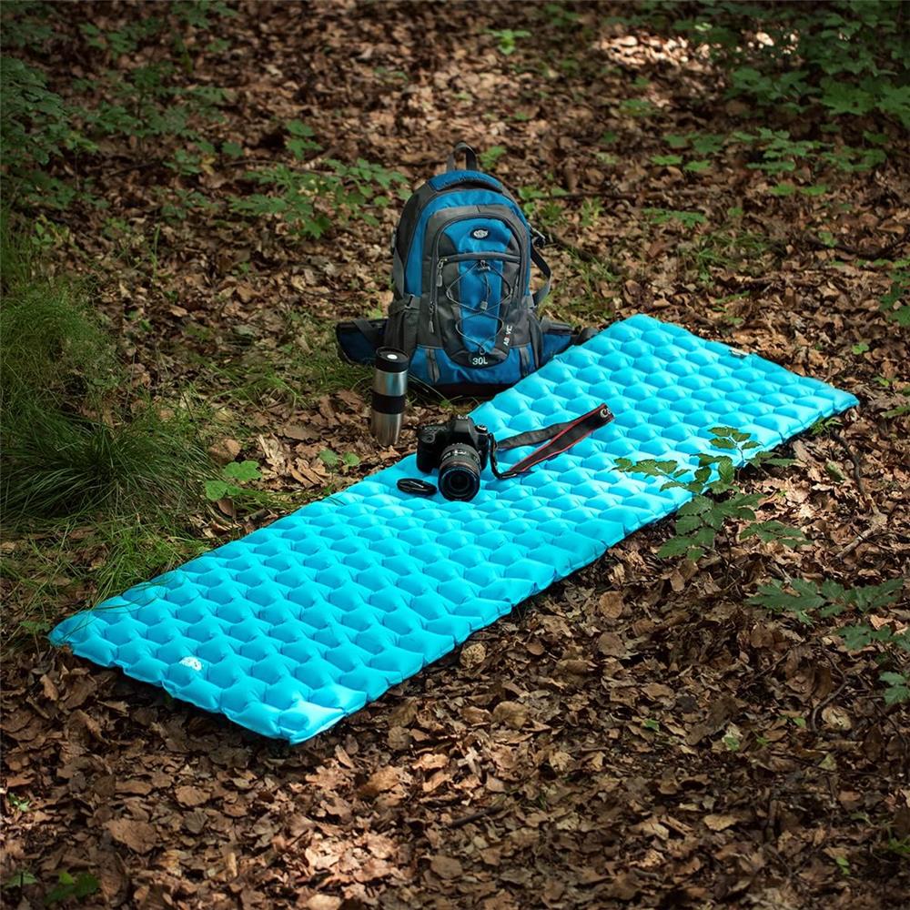 NILS CAMP Campingmatte extra lang 240 cm in blau für Camping Trekking Outdoor leicht