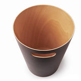 Umbra Woodrow Abfalleimer, Espresso/Holz, 7,5 Liter, Zweifarbiger Papierkorb