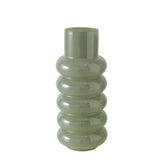 BOLTZE Vase Ribbo Glas hellgrün rund 35 cm glänzend moderne Blumenvase