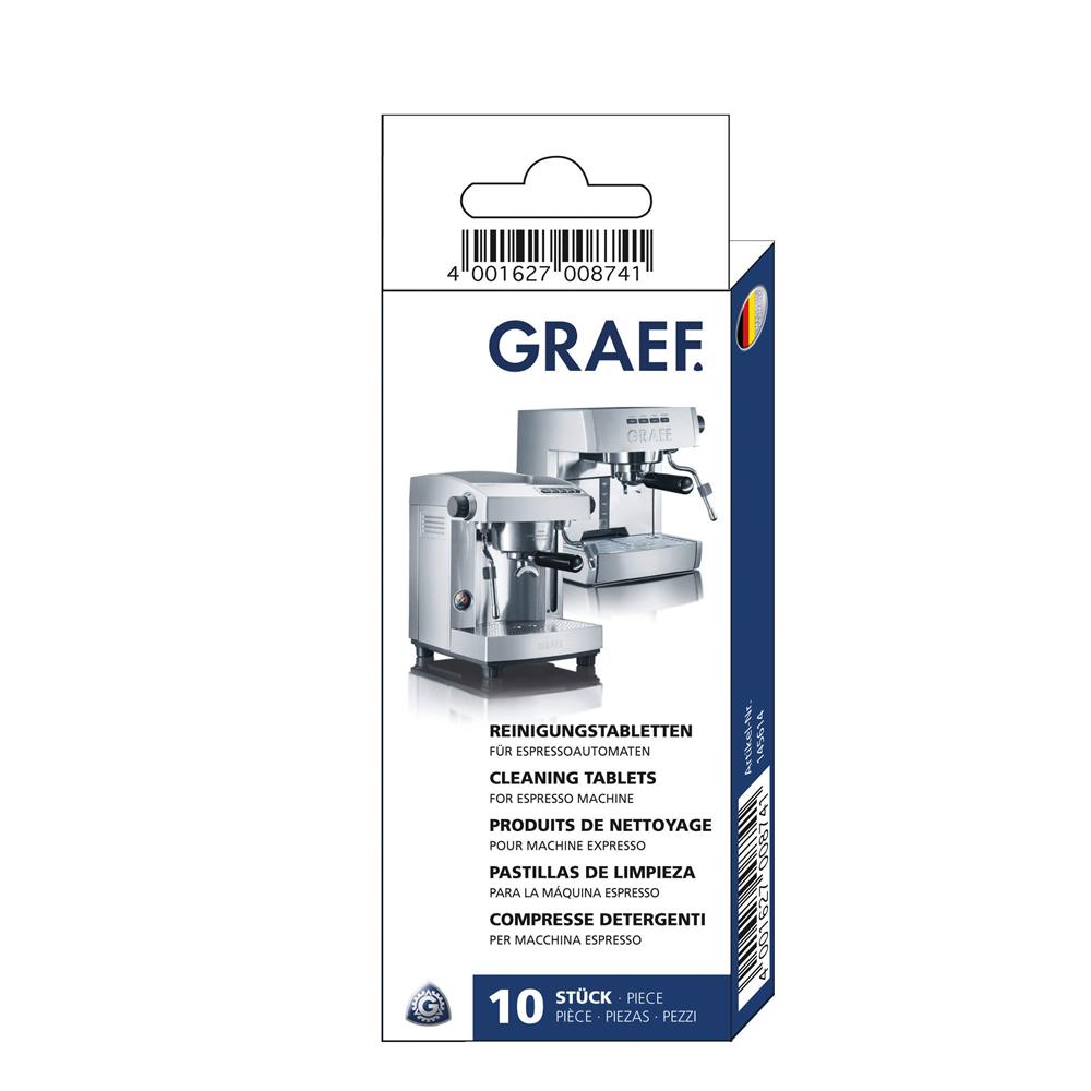 GRAEF Reinigungstabletten 10 Stück für Kaffeemaschine Siebträgermaschine Wasserkocher