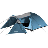 NILS CAMP Trekker Zelt für 4 Personen in Blau-Grau - Campingzelt mit Vorraum für Outdoor, Familie & Trekking