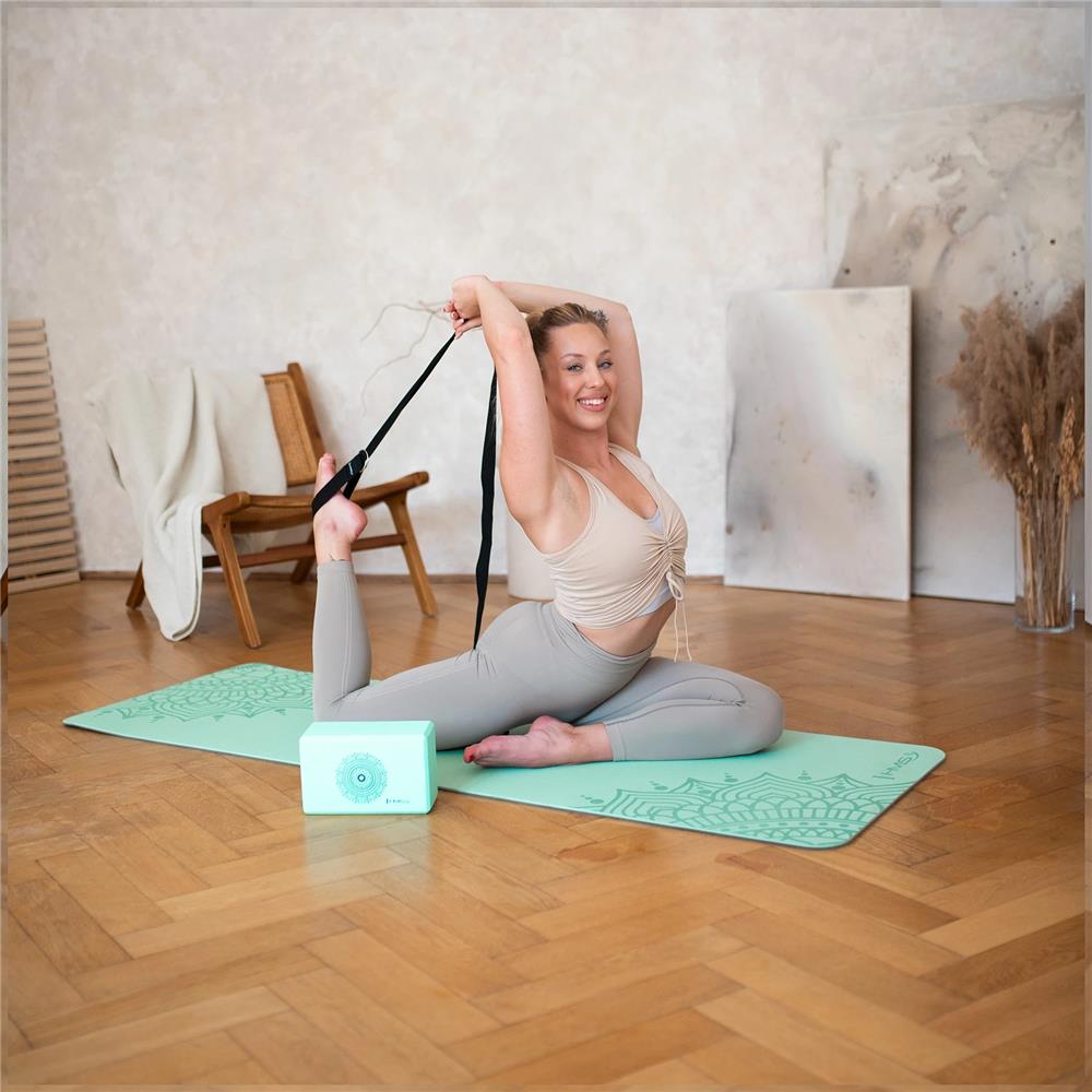 Yogamatte 183 x 61 x 0,8 cm Fitnessmatte Mint Gymnastikmatte rutschfest | HMS YM10
