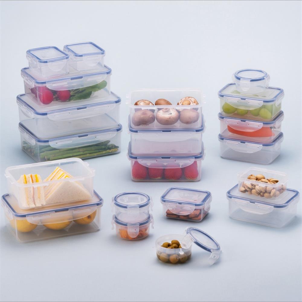 LocknLock Classic Frischhaltedose 800 ml, 3er Set - Vorratsdose stapelbar auslaufsicher