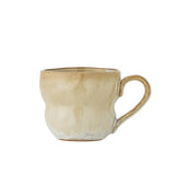 Bloomingville Nara Tasse natur 350 ml aus Steingut – Kaffeetasse mit Henkel für Küche & Tischdeko